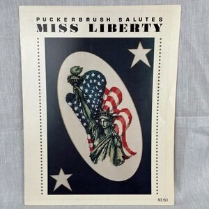 Puckerbrush Salutes Miss Liberty Cross Stitch Chart Statue‎ of Liberty